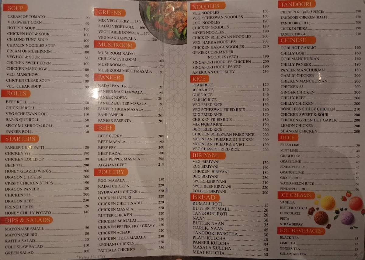 Bar-b-Que Inn Family Restaurant menu