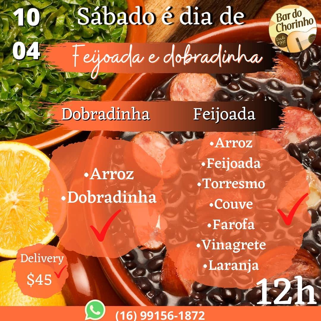 Bar do Chorinho cardápio
