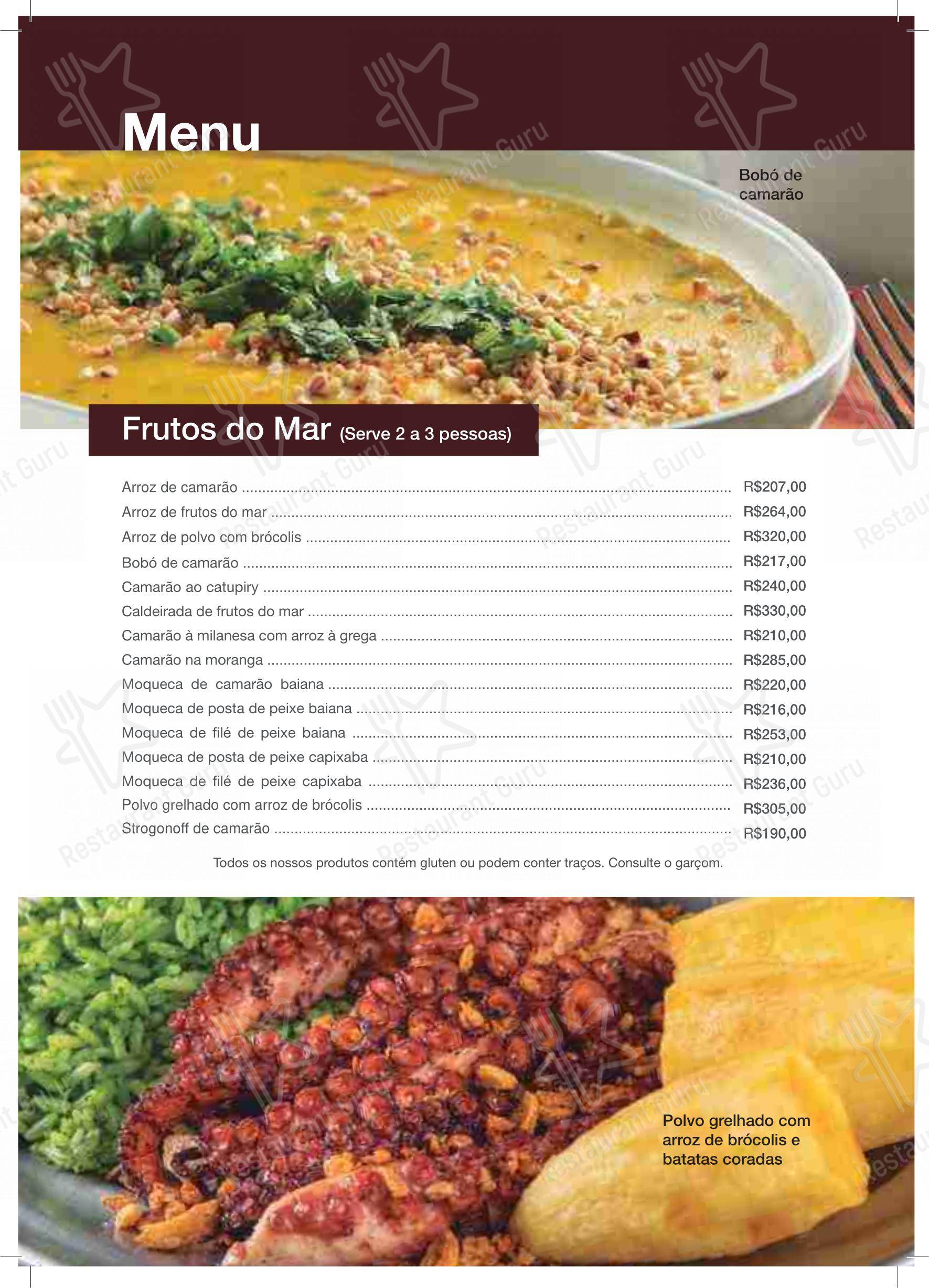 Menu para Bar Urca pub & bar