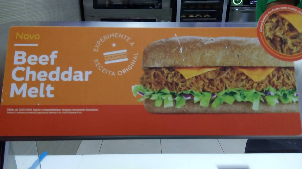 Subway cardápio