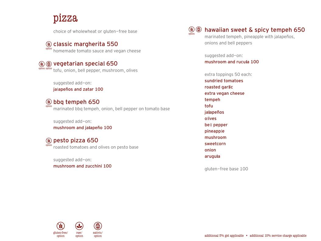Bean Me Up menu