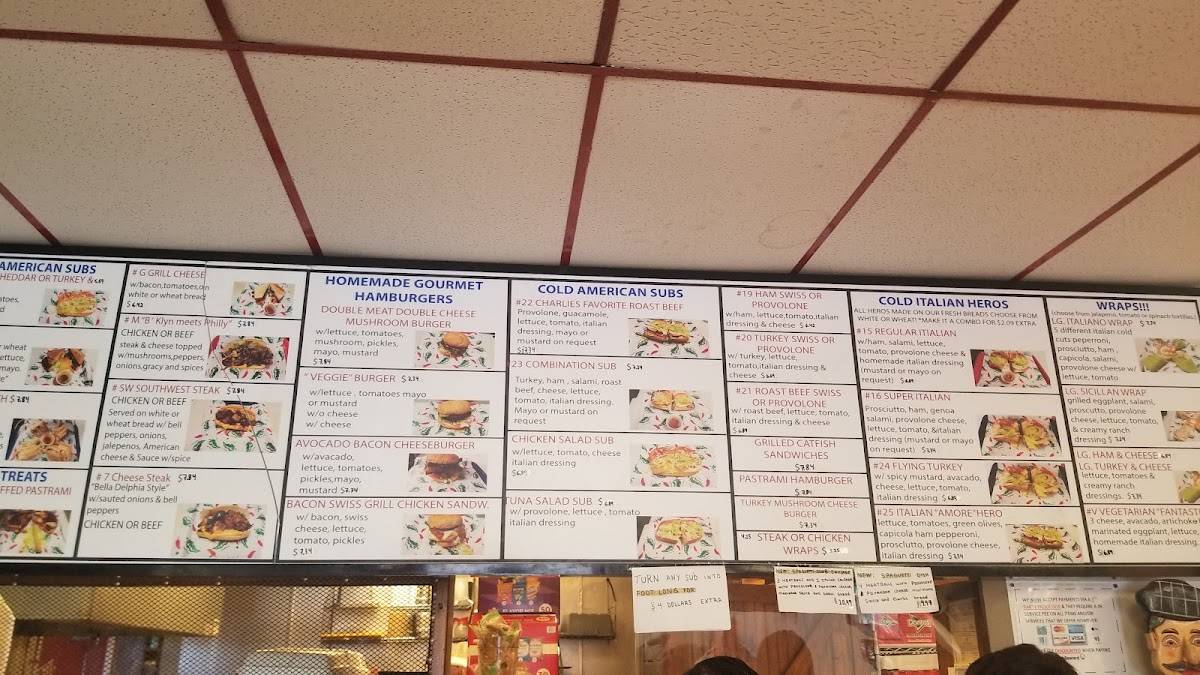 Menu at Bella Donna Subs fast food, Austin