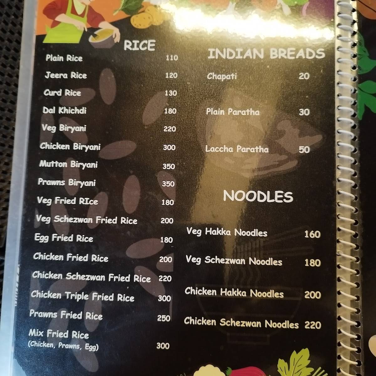 Olio's menu
