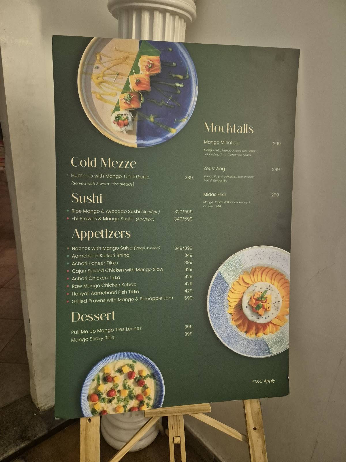 Mykos Craft Kitchen & Bar menu