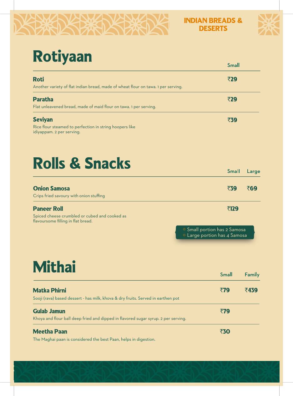 Sharief Bhai Biryani Koramangala menu
