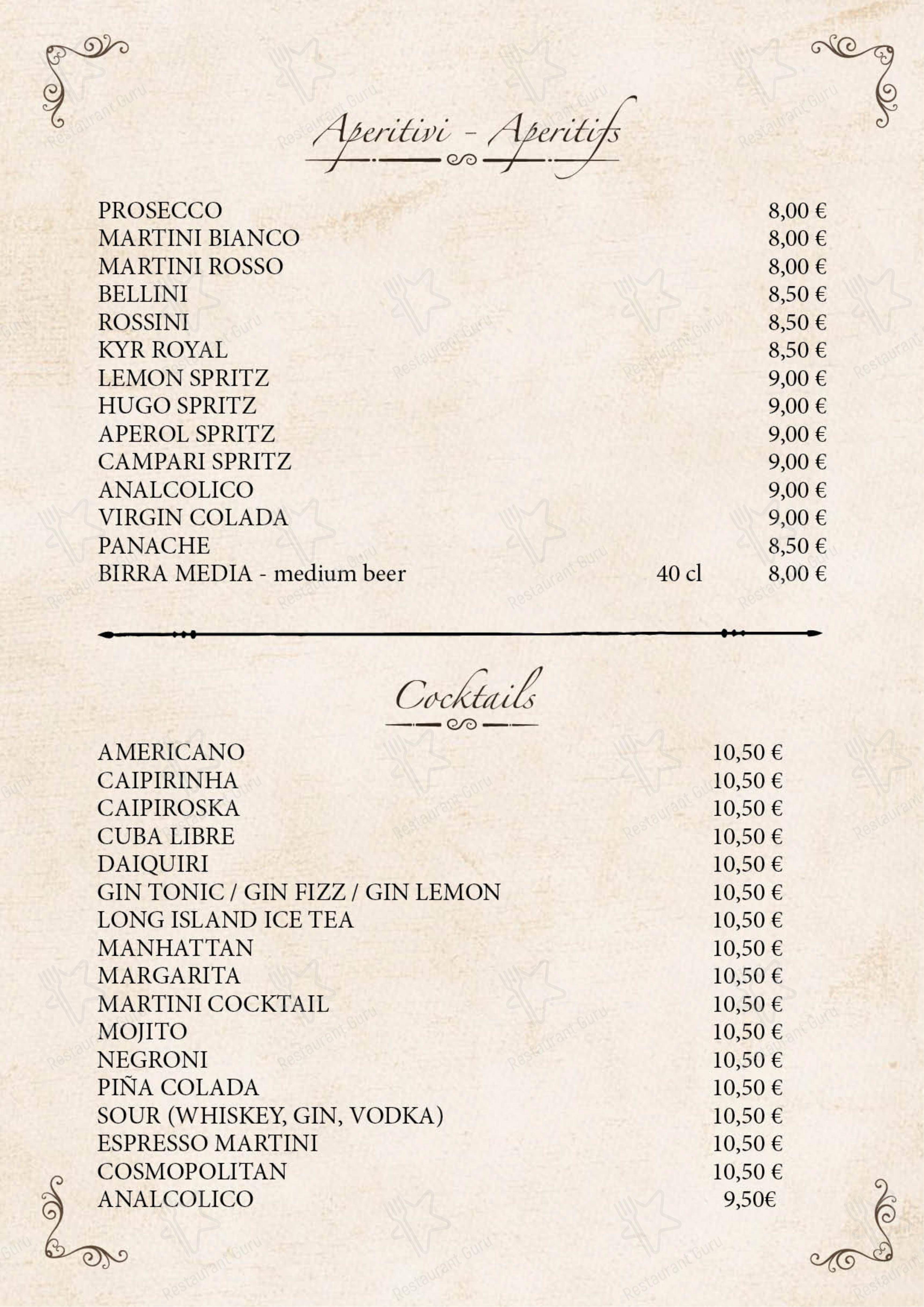 Menu per Bernini Ristorante ristorante