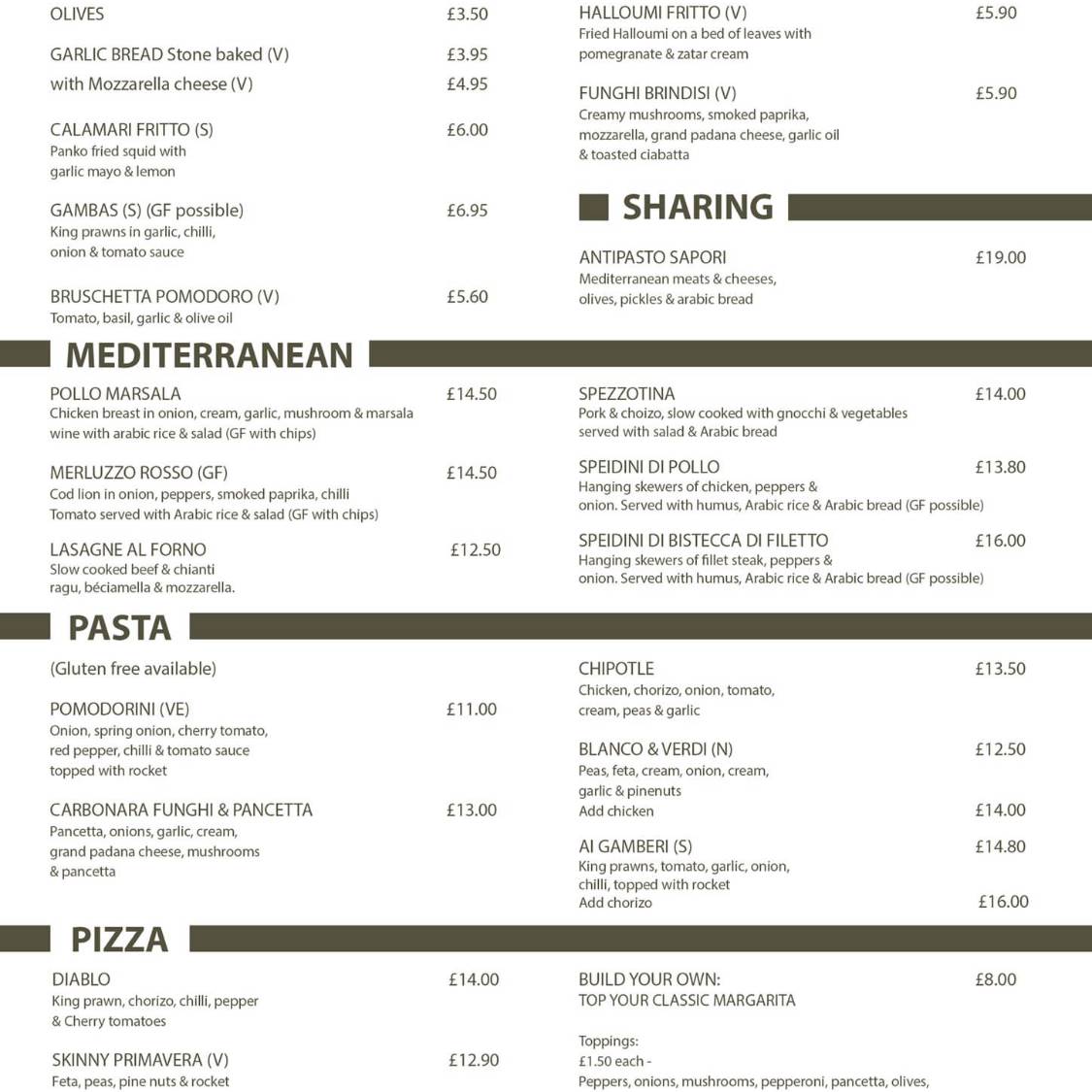 Menu at The Bailiffs House Bewdley Lounge & Restaurant & Events, Bewdley