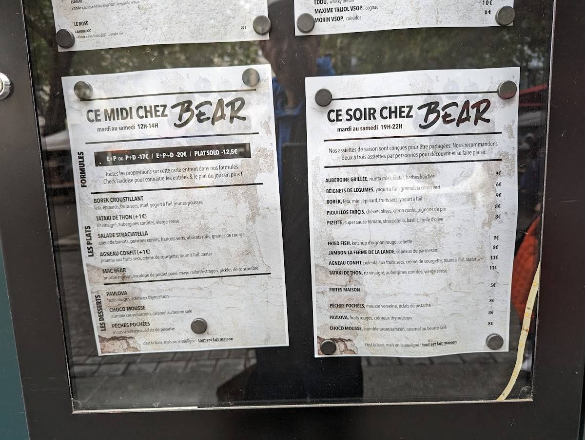 Menu de Bibiche Club - Cuisine Urbaine