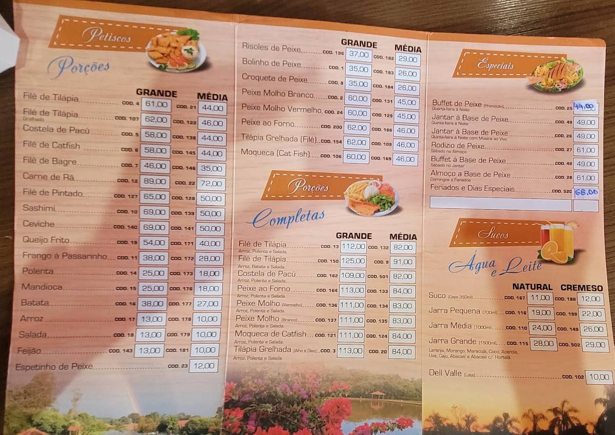Big Peixe Cascavel cardápio