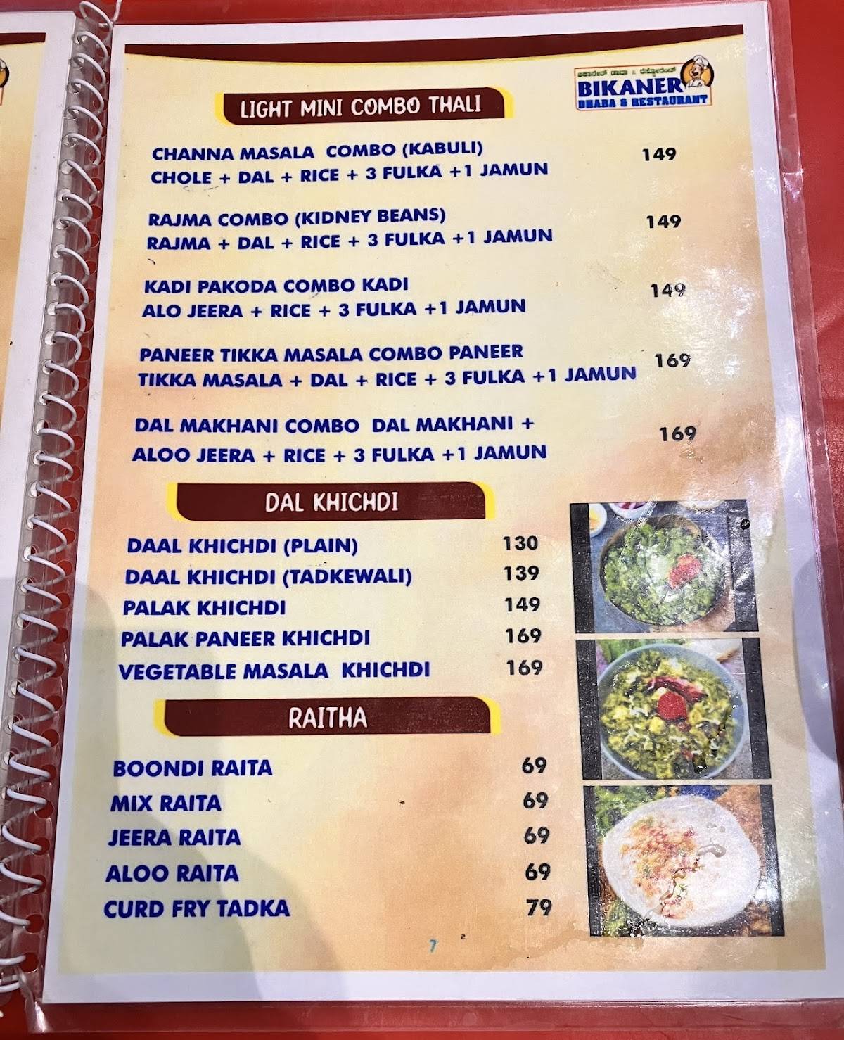 Bikaner Paratha Centre menu