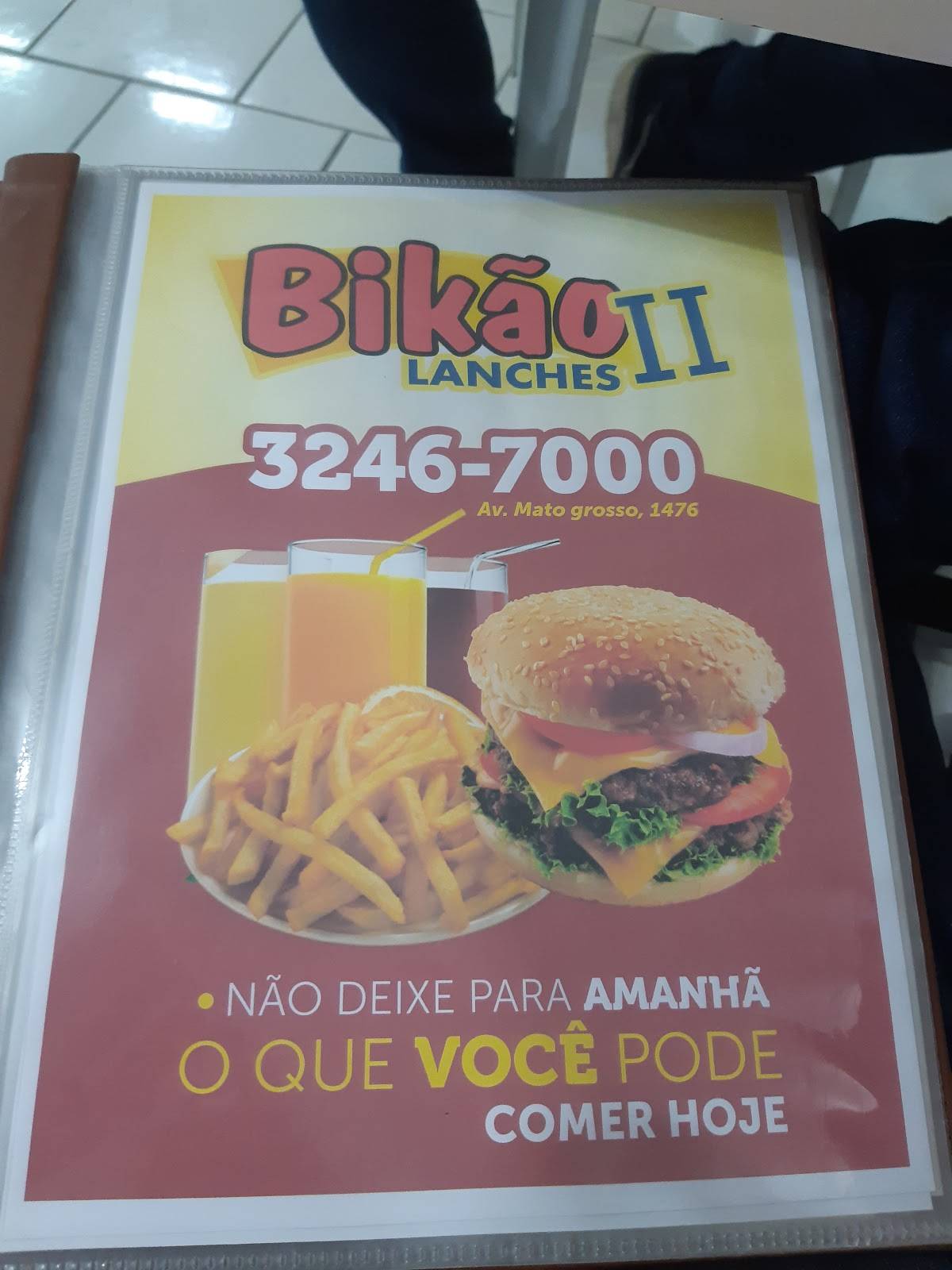 Bikão Lanches ll cardápio