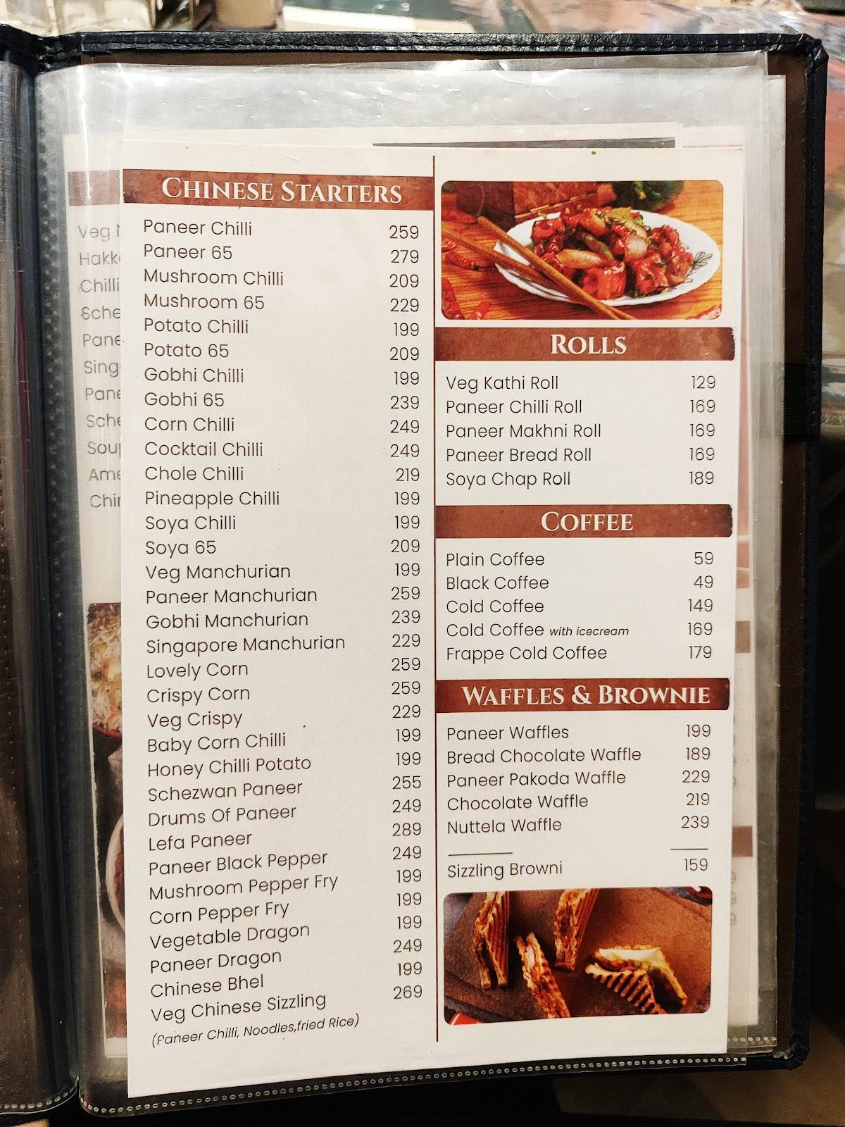 Destination cafe menu