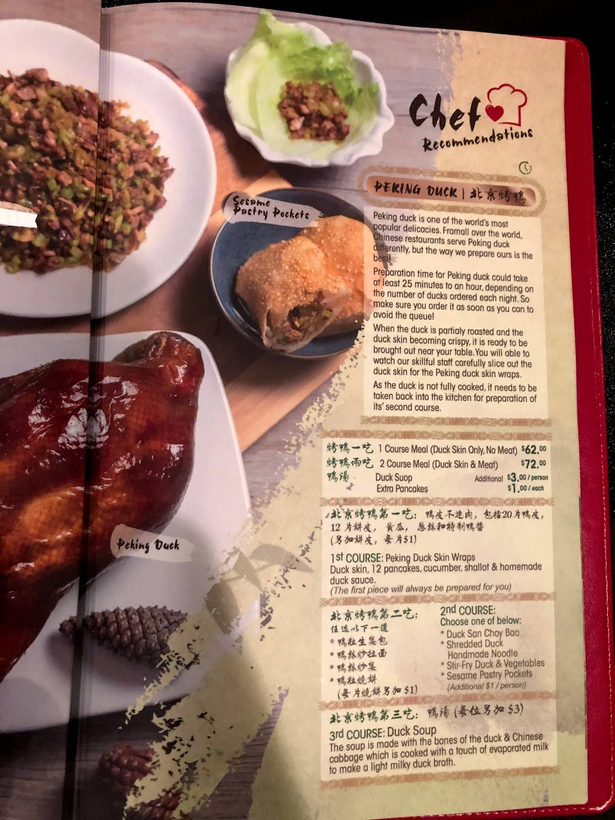 Menu at Billy's Pine and Bamboo Restaurant, Cannon Hill
