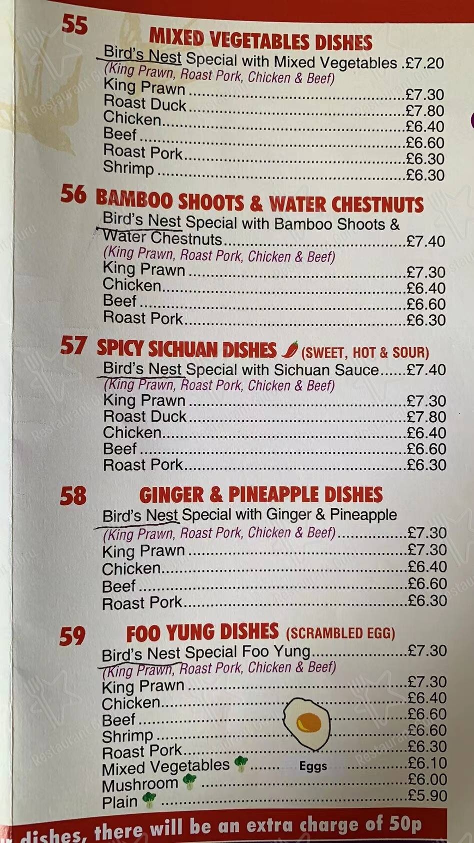 Menu at Birds Nest Takeaway fast food, Wetherby, 206 High St