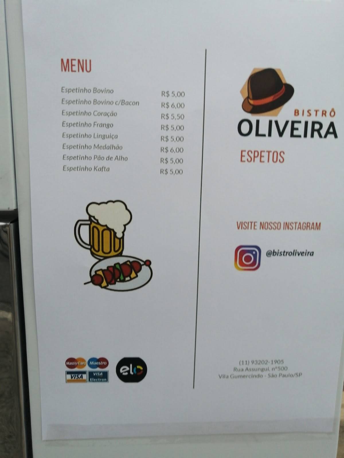 Menu em Bistrô Oliveira, São Paulo