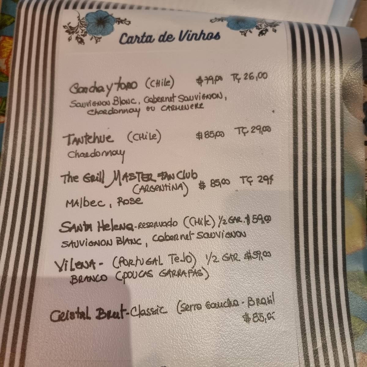 Bistrô Santa Satisfação - Copacabana cardápio