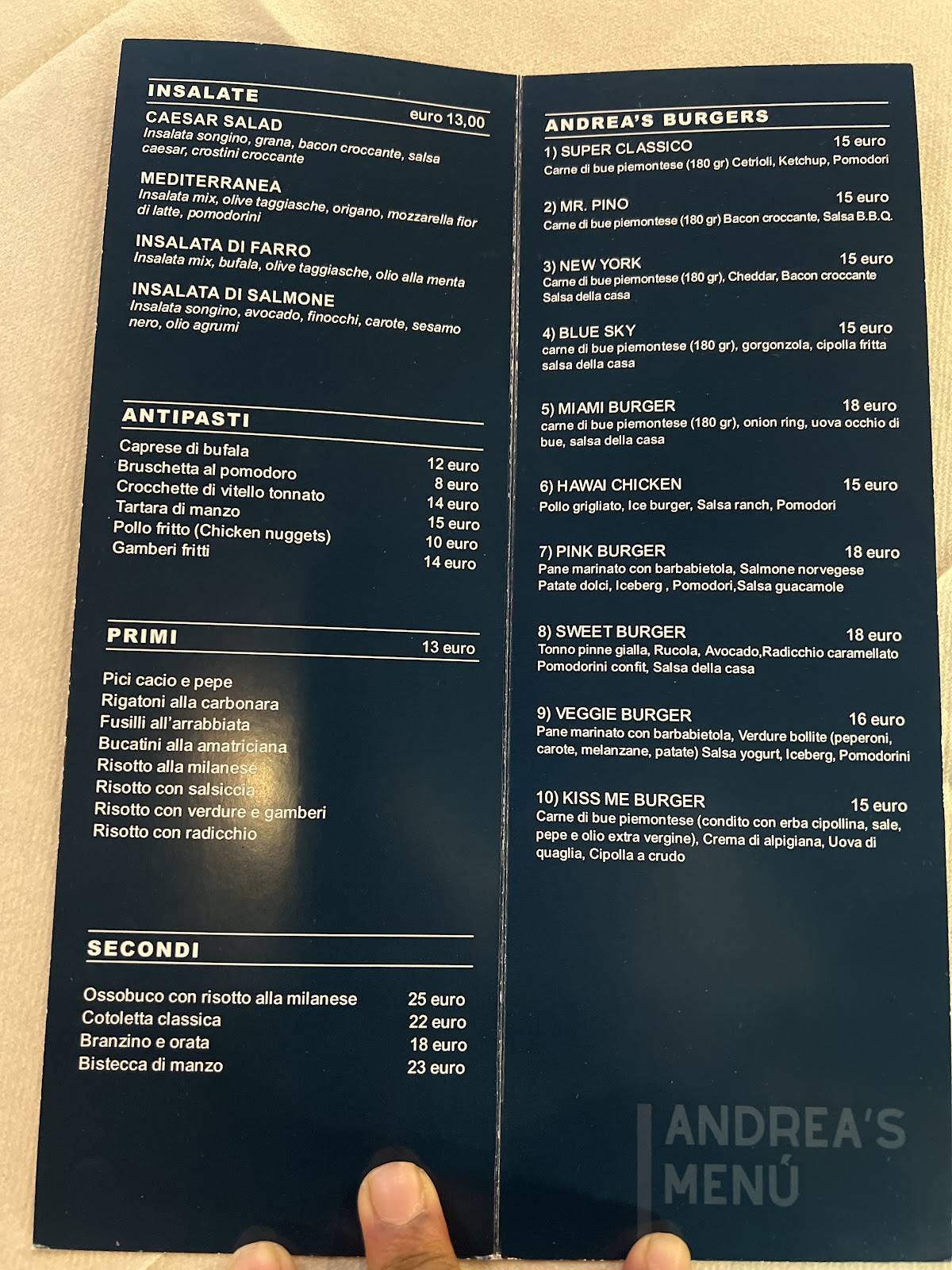 Menu di Bistrot De Milan 