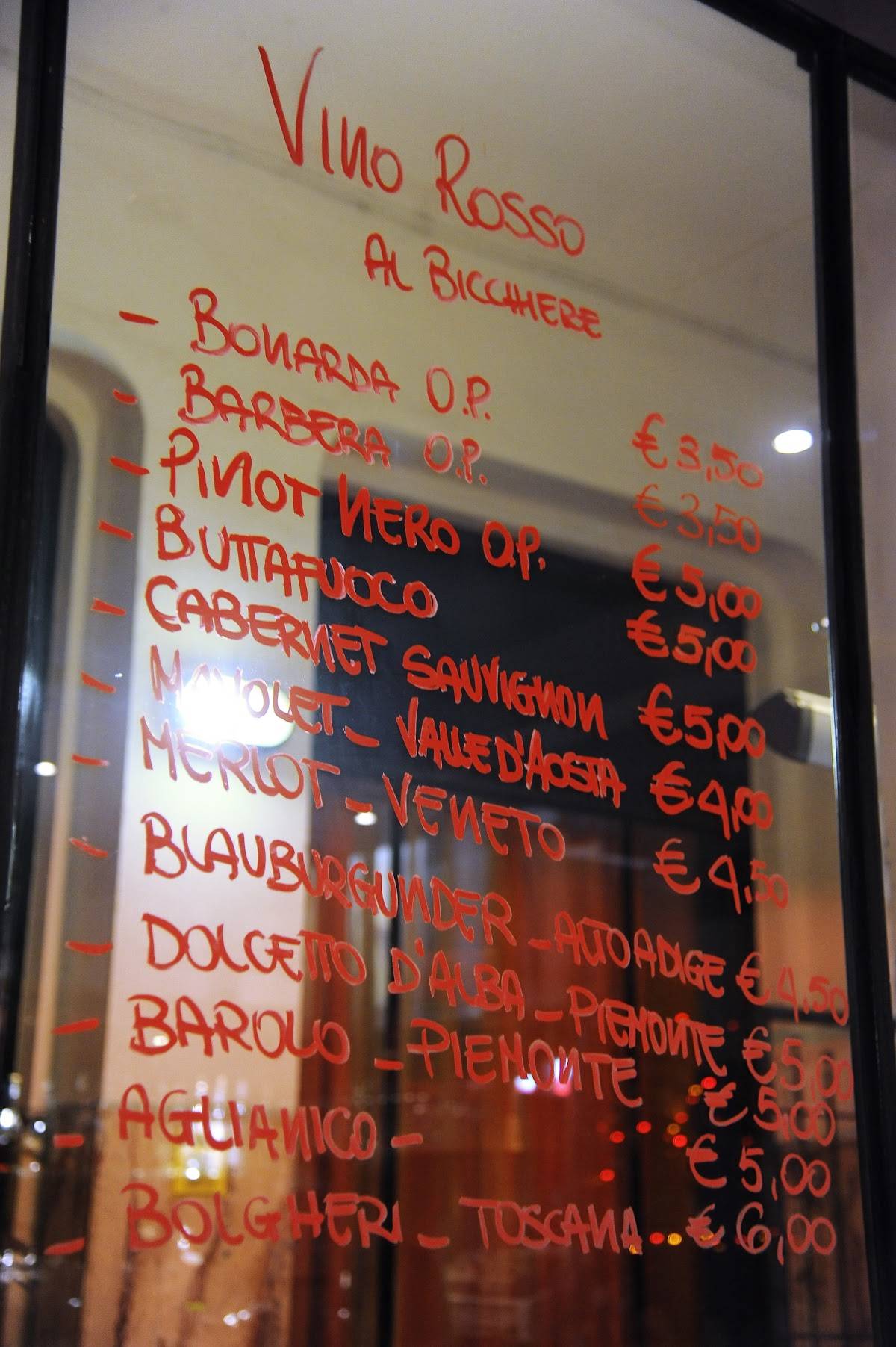 Menu di Bitter Bar 