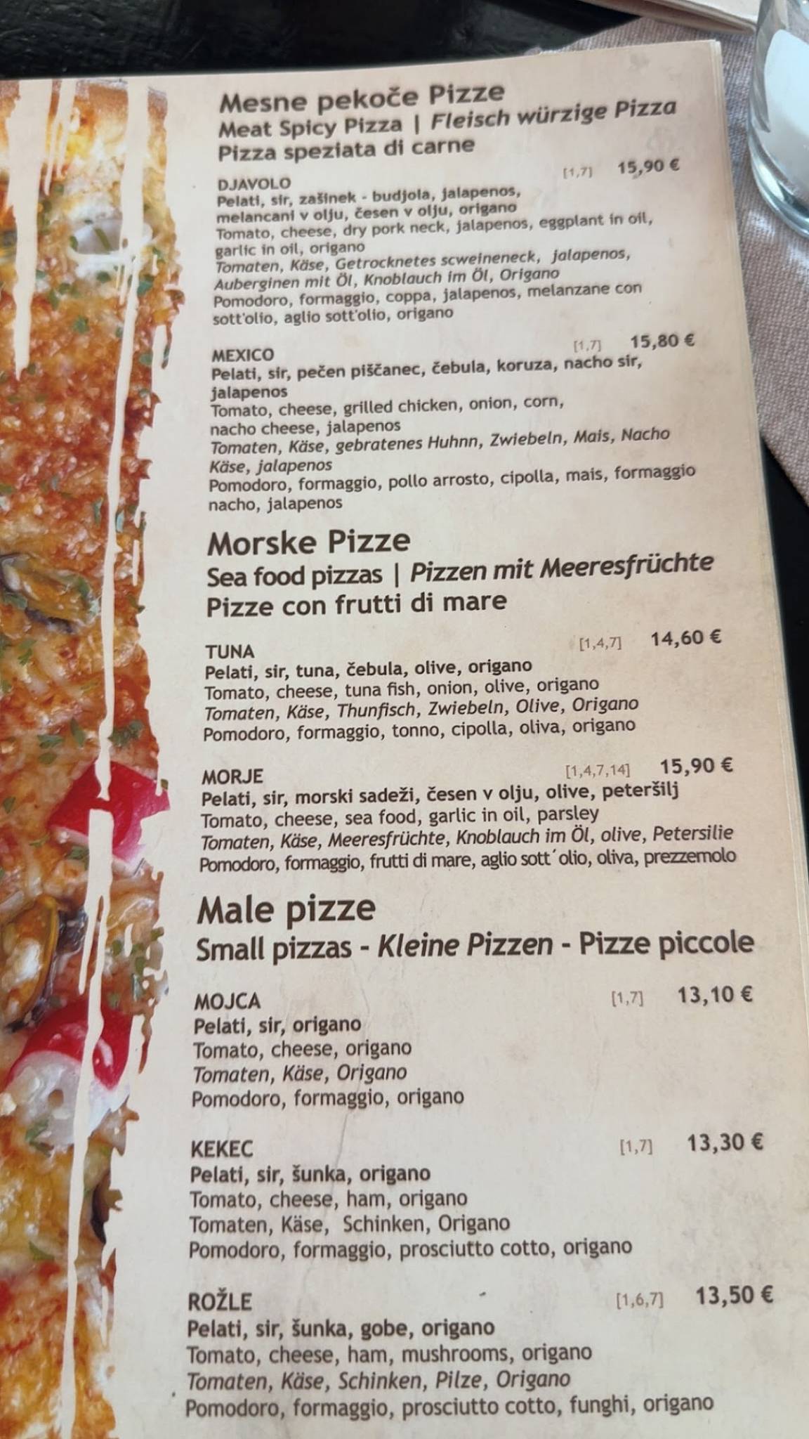 Menu di Pizzeria Gallus 