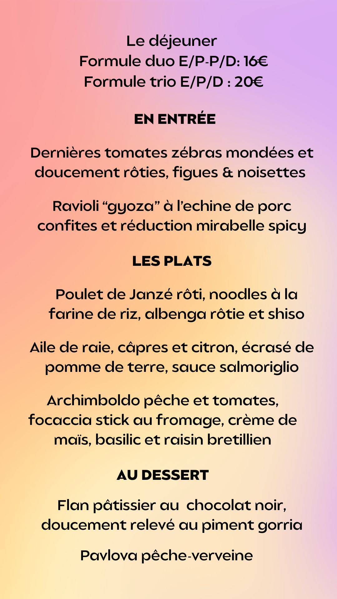 Menu de Bloom Pop - microbrasserie bar restaurant