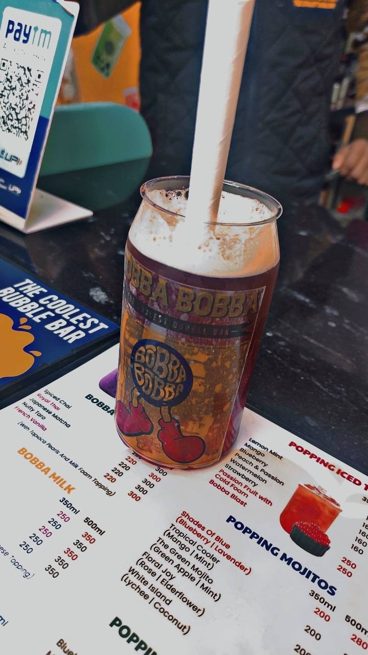 Bobba Bobba and Hungroo Cafe menu