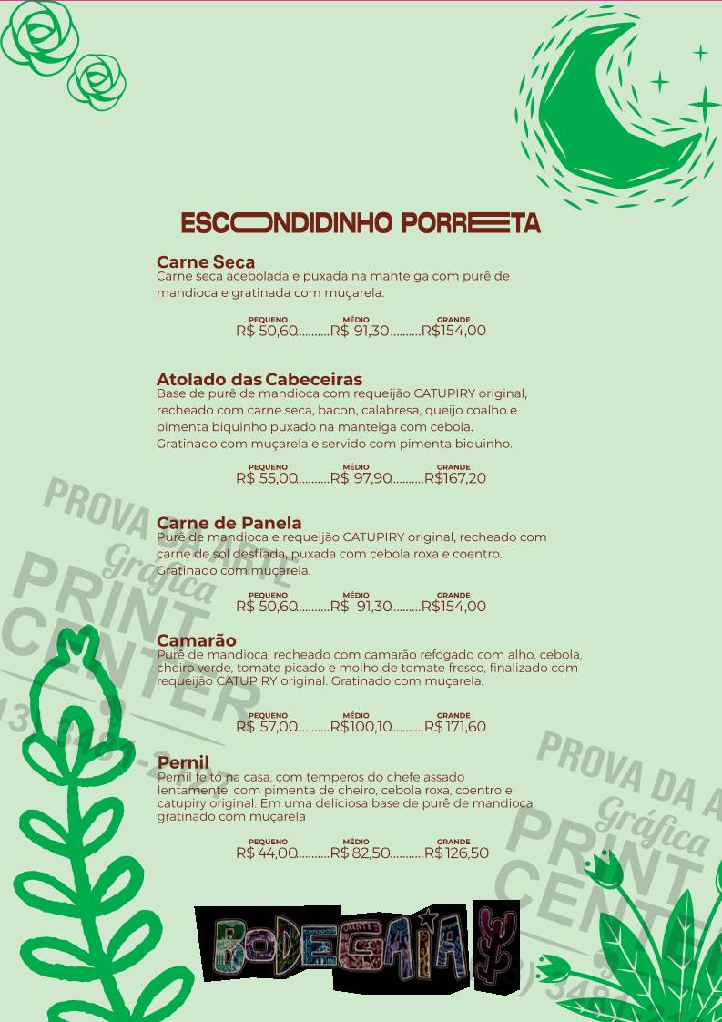 Bodegaia Restaurante e Cervejaria cardápio