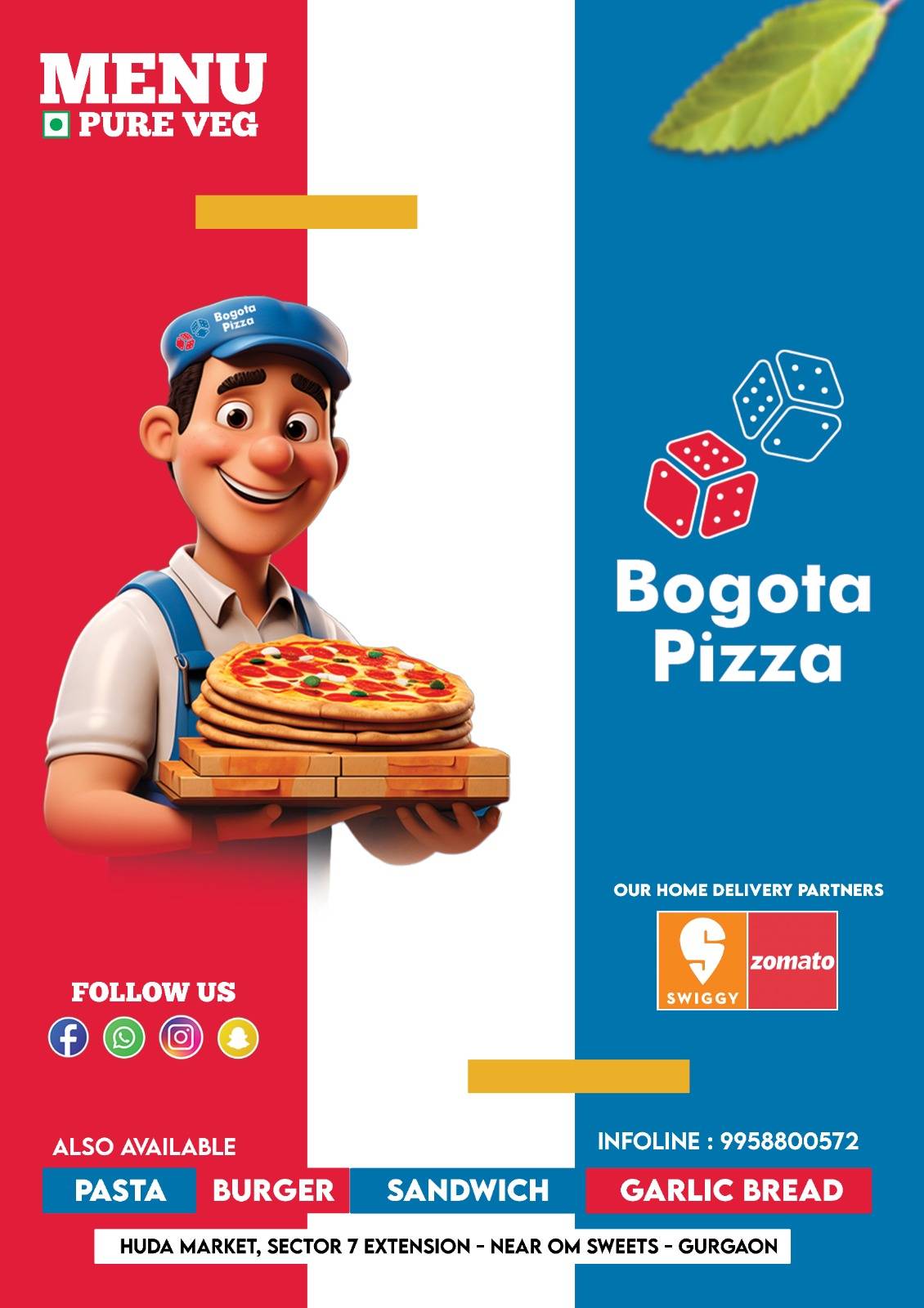 Bogota Pizza menu