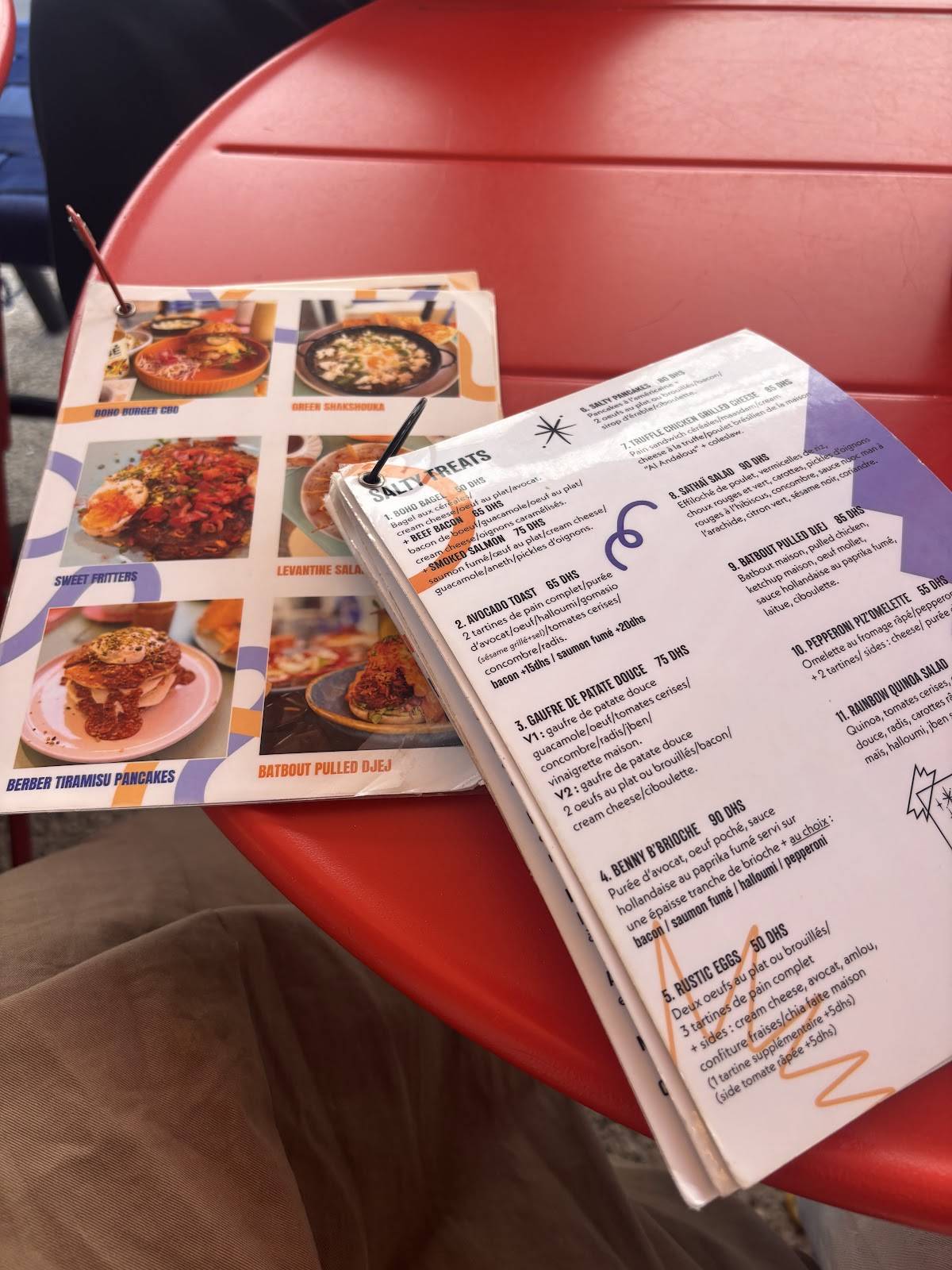 Menu de Boho Café