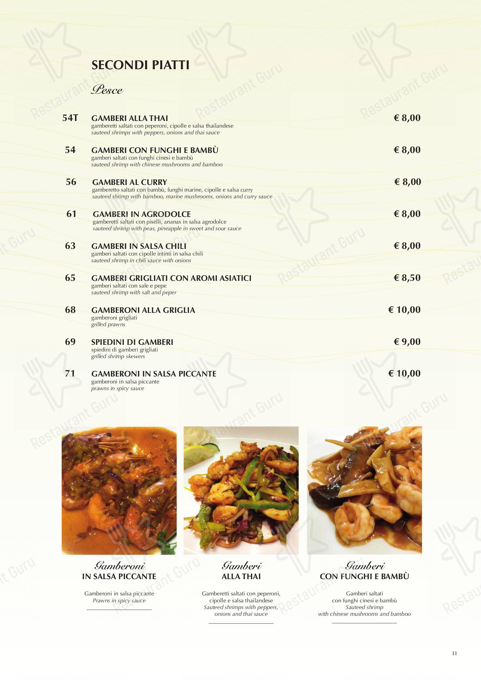 Menu per Haiku Restaurant ristorante