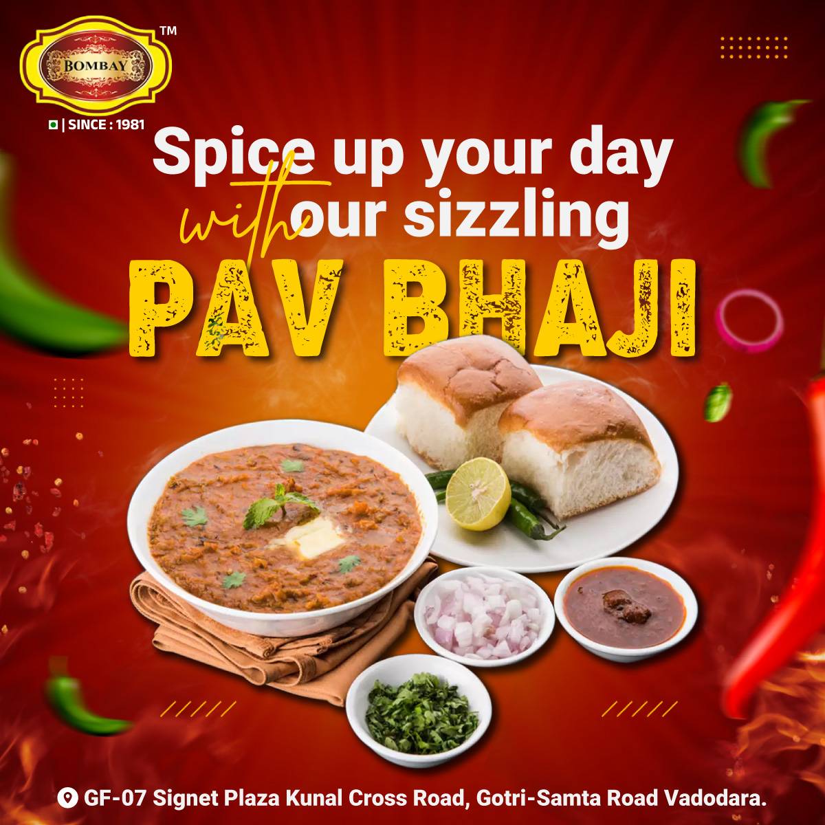 Bombay Pavbhaji (Vallabhipur Wala) Vadodara. menu