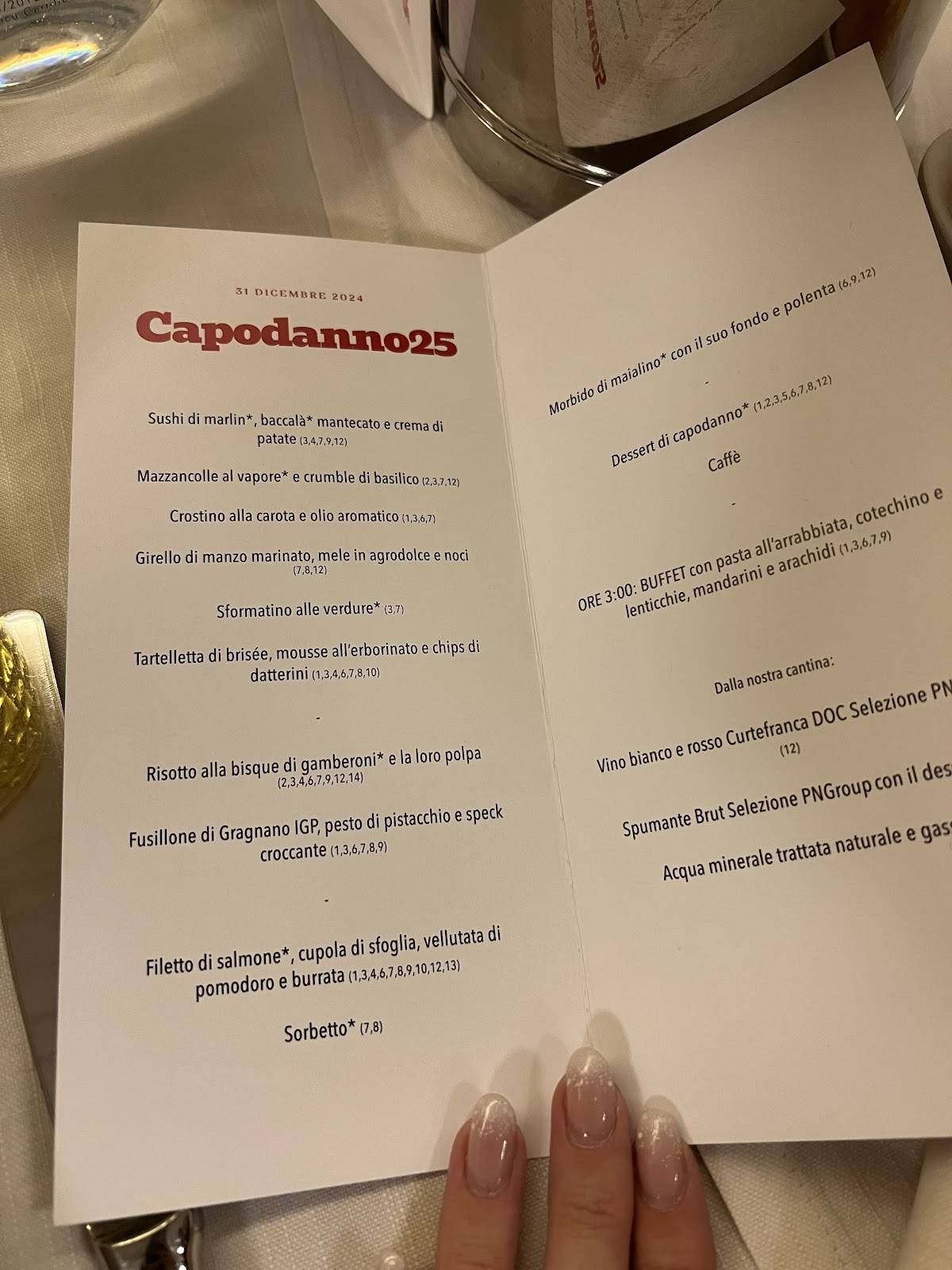 Menu di Borgo Santa Giulia 