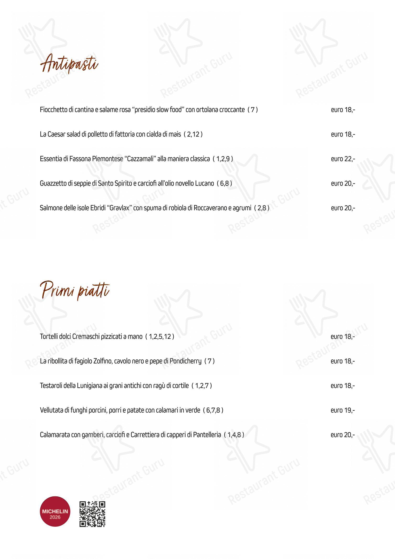 Menu di Botero - Menu bar