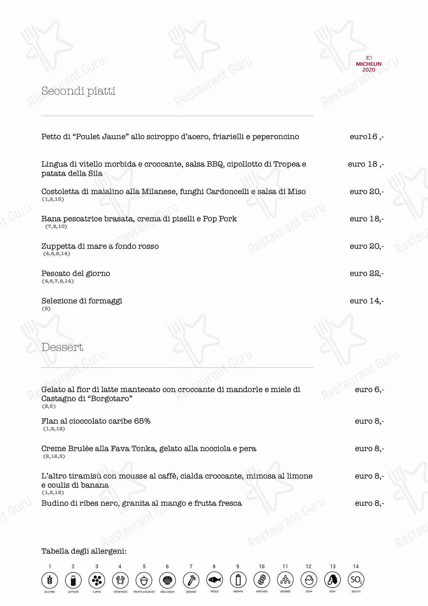 Botero in Crema - Wine Menu