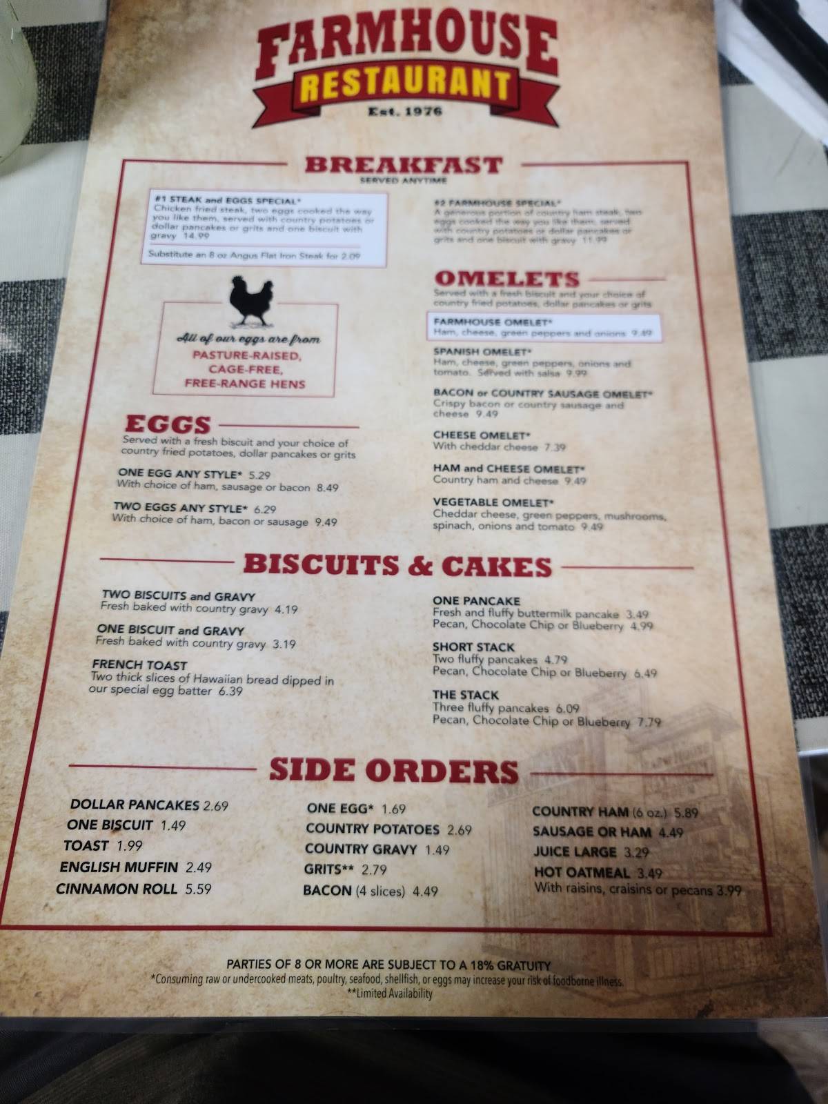 Farmhouse Restaurant Branson Menu - n3ivrho