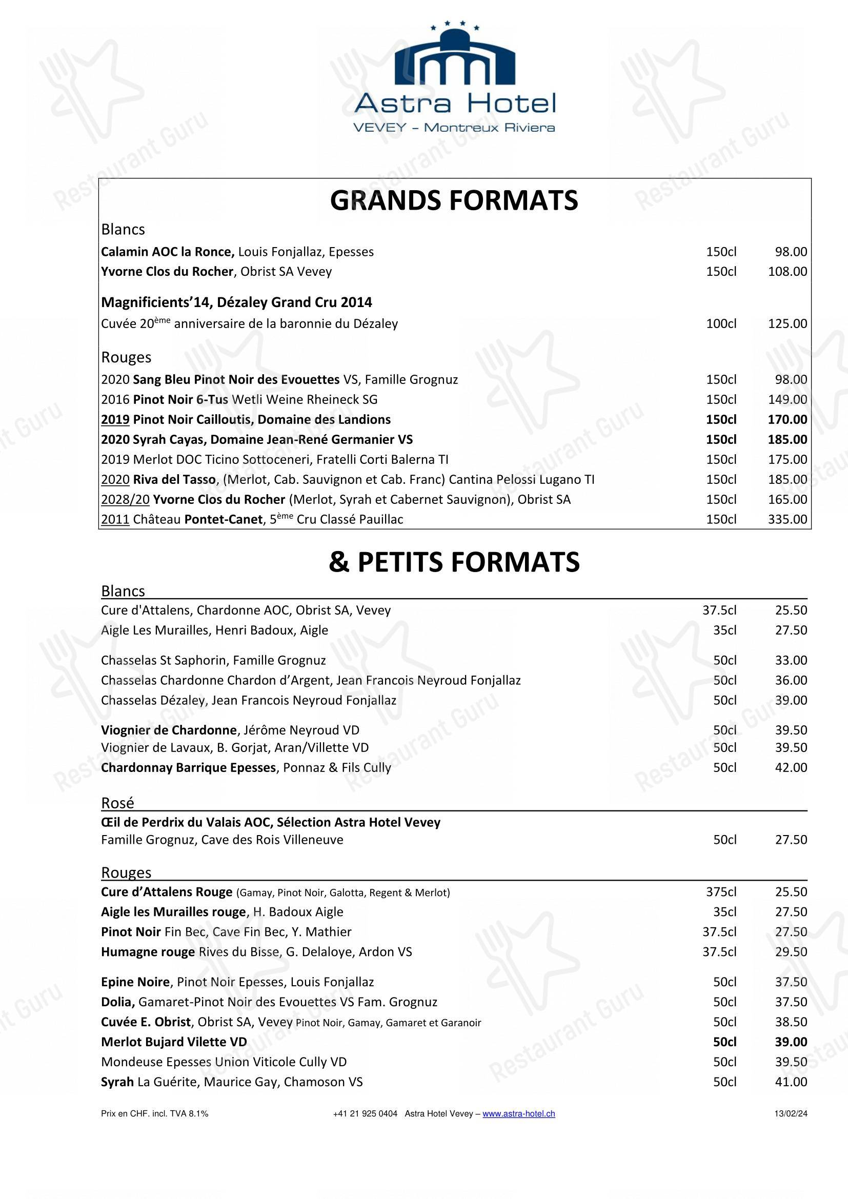 Крафт меню per Brasserie La Coupole 1912 - Restaurant Resto Bar in Vevey