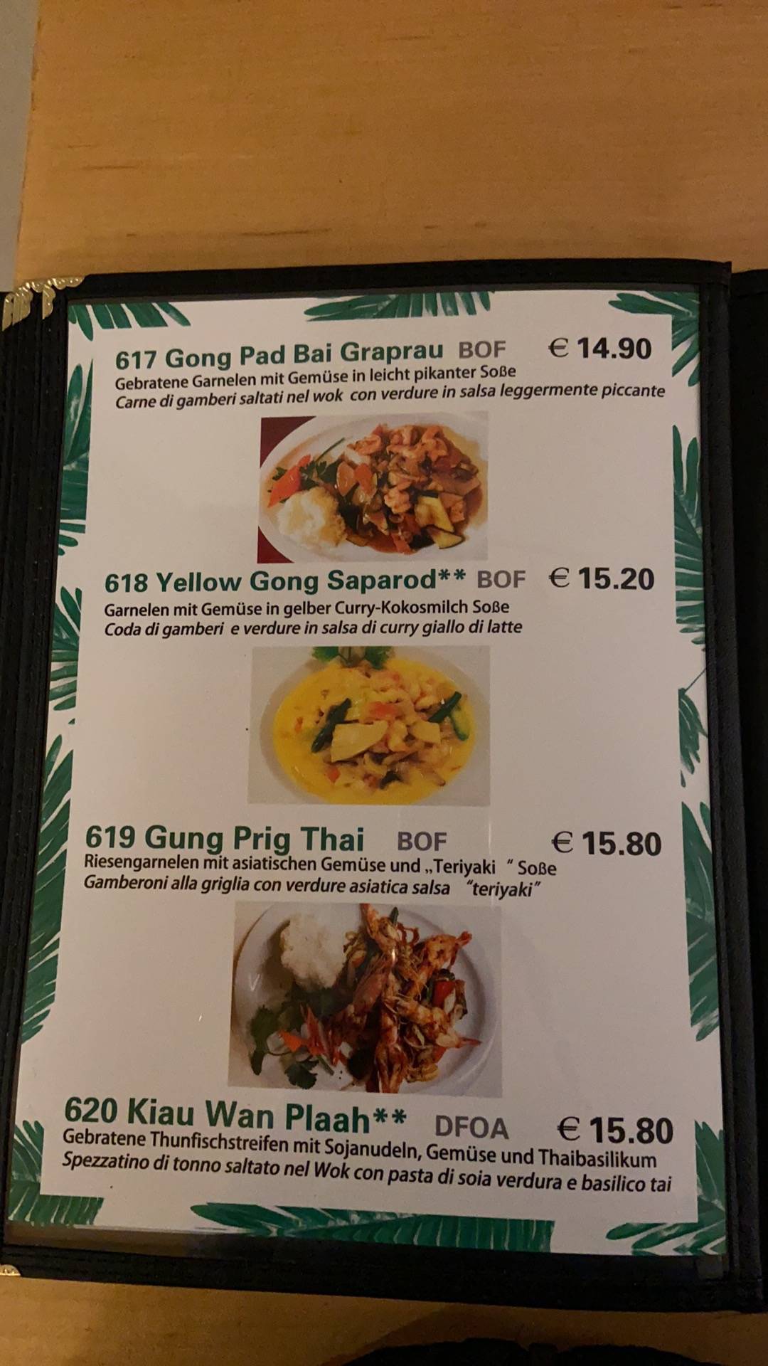Menu di Byblo's Café 