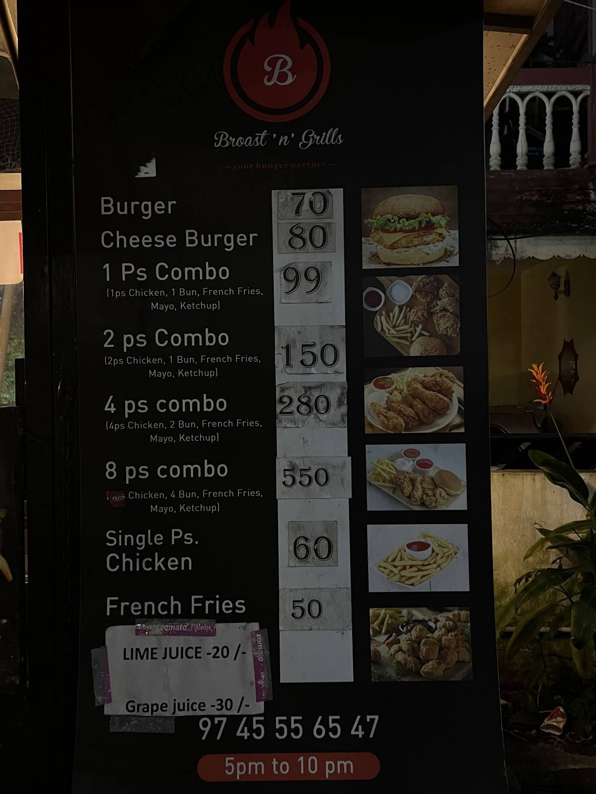 Broast N Grills menu