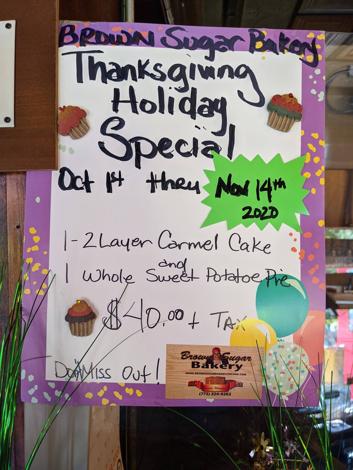 Menu at Brown Sugar Bakery, Chicago, 328 E 75th St