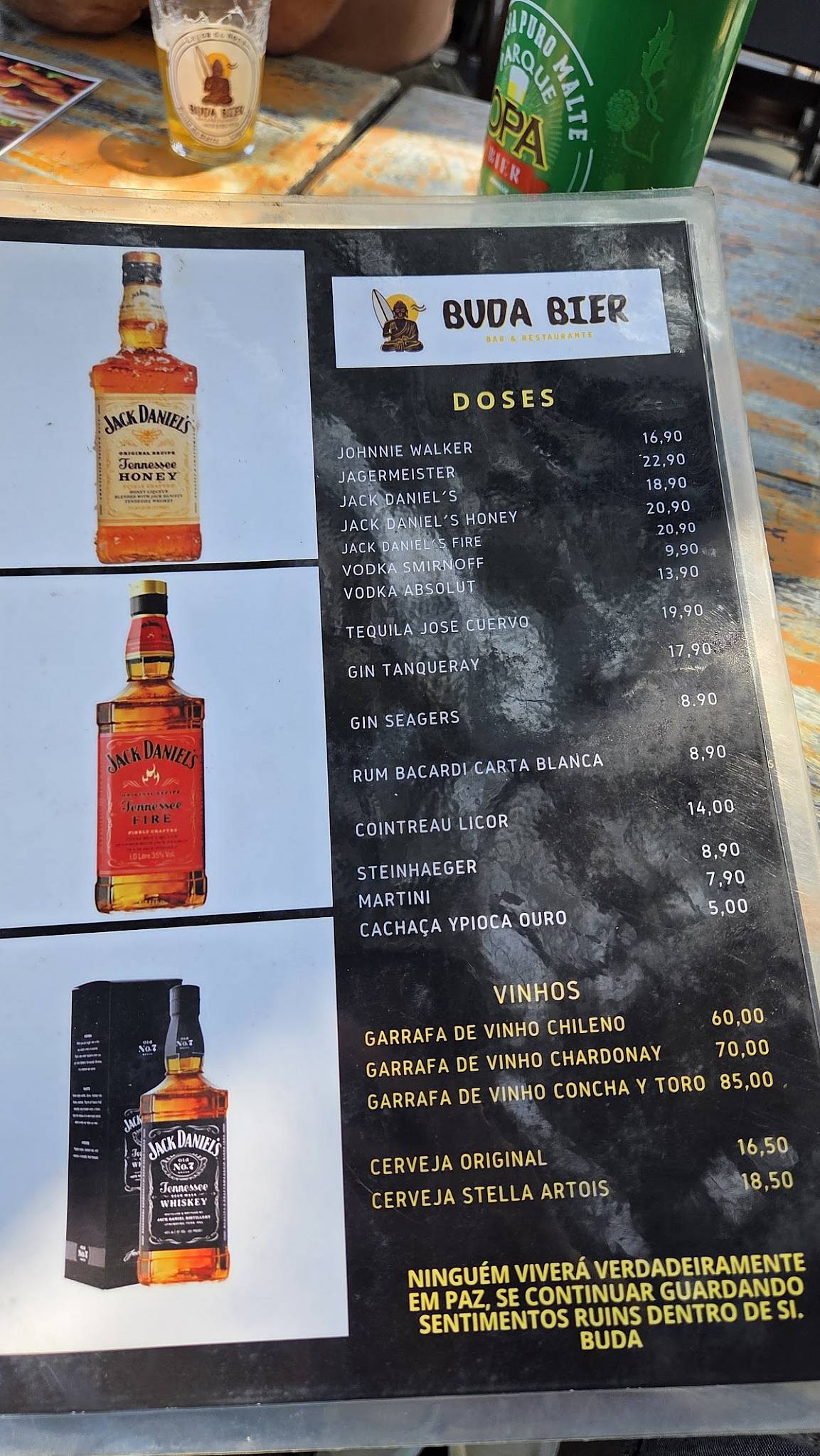 Buda Bier cardápio