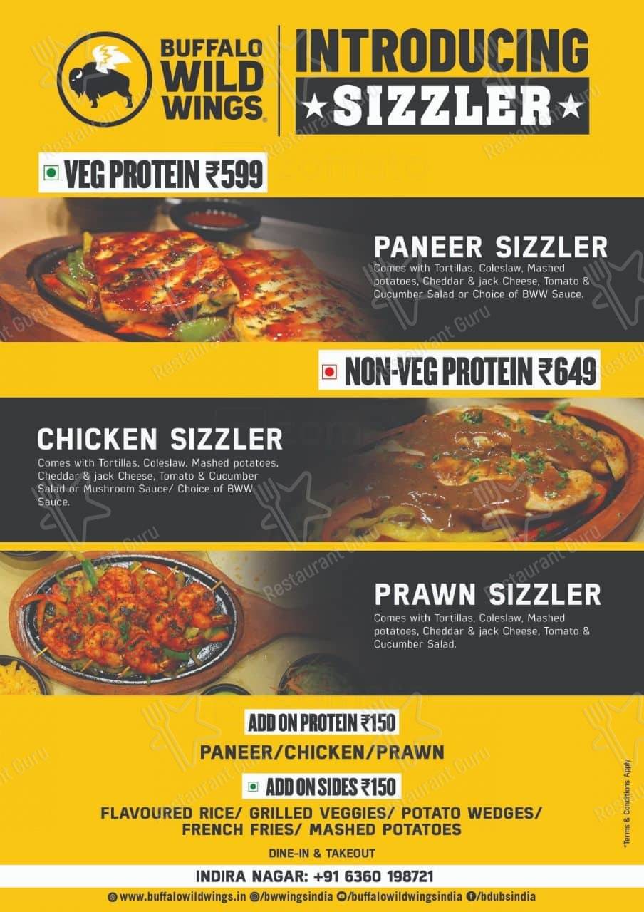 Menu at Buffalo Wild Wings ( Indiranagar ), Bengaluru, Binnamangala
