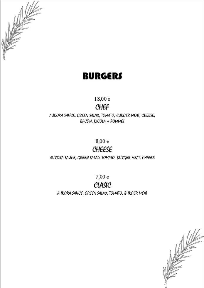 Menu di Buffet Iskra 