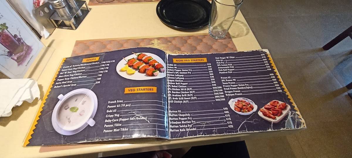 Buhari Hotel menu