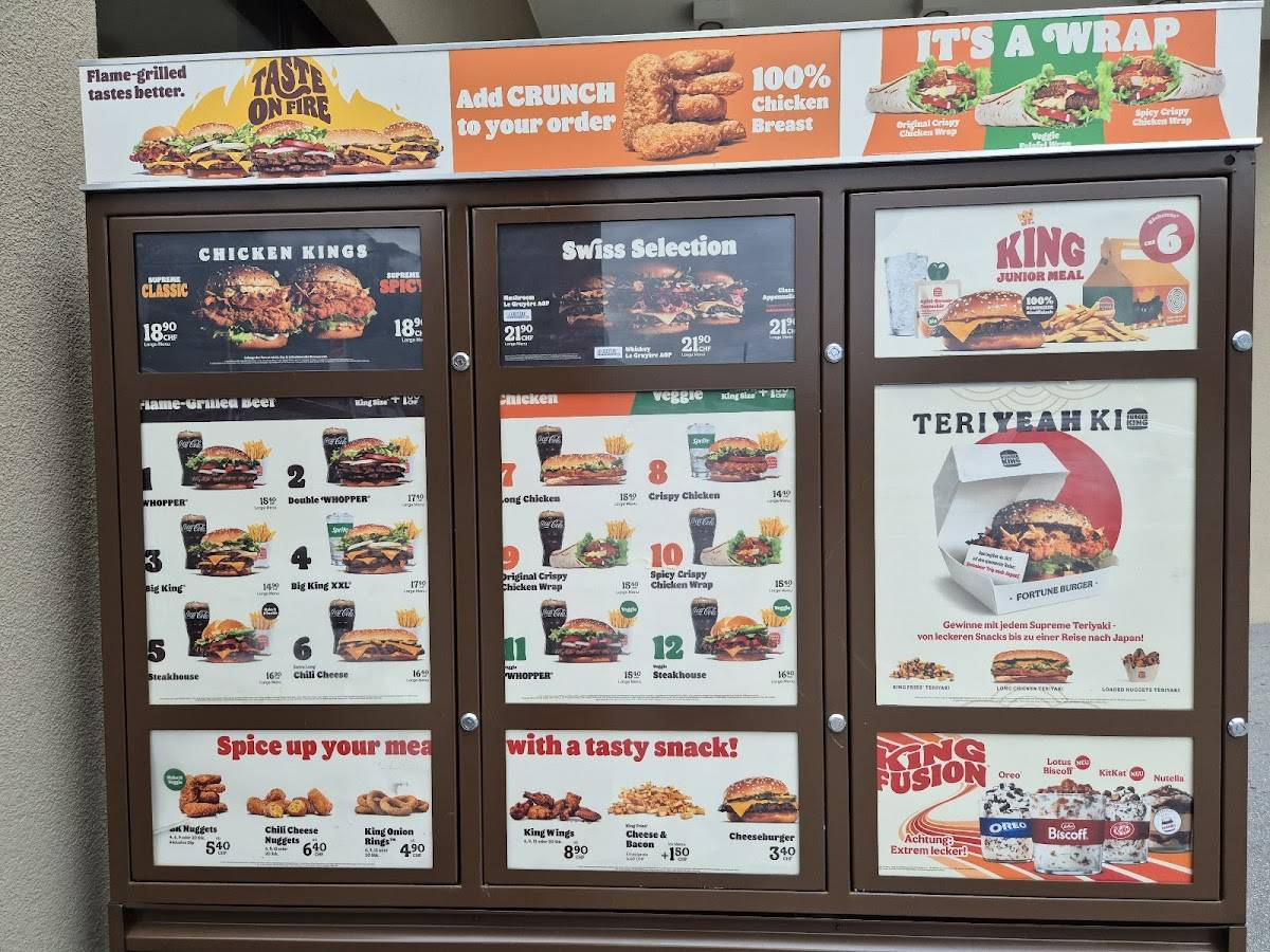 Menu di Burger King 