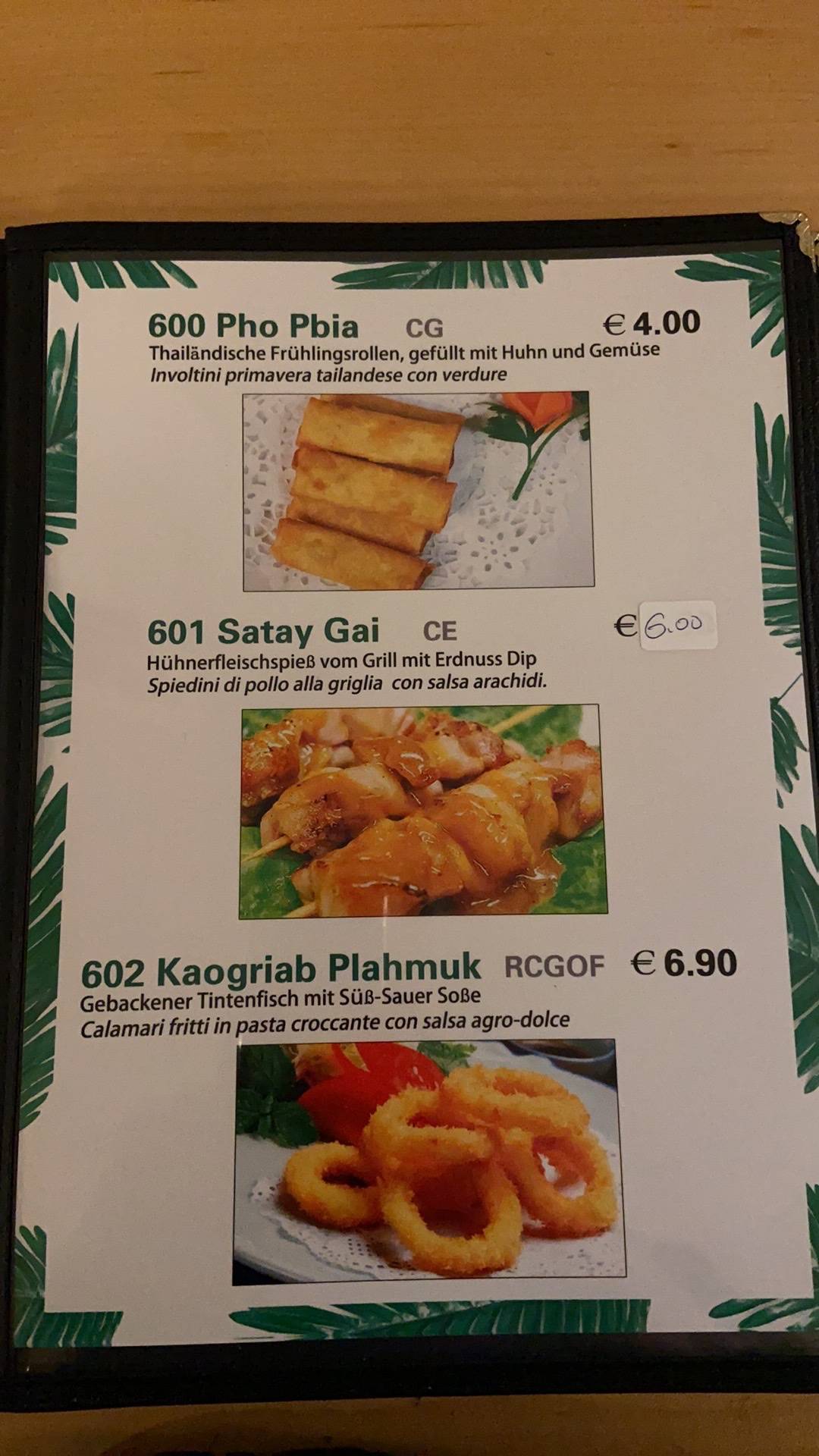 Menu di Byblo's Café 