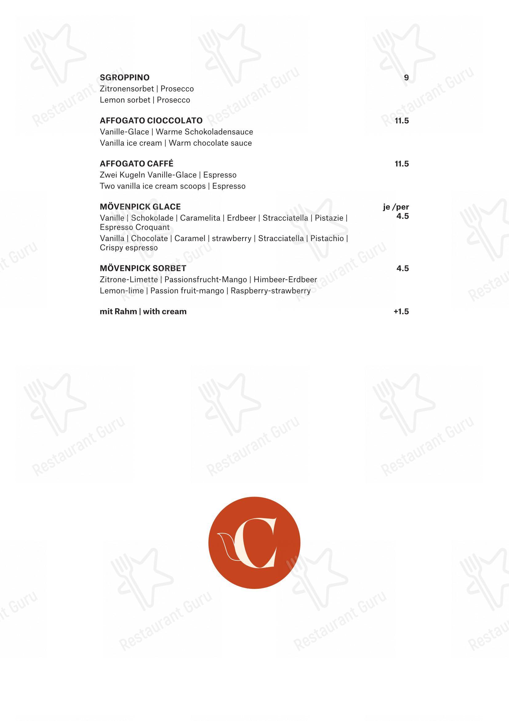 CARUSO – Pizza & Pasta in San Maurizio - Menu bar