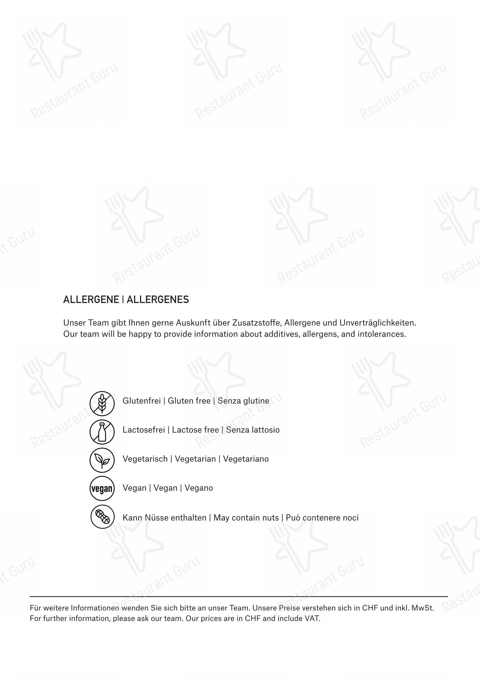 Menu bar per CARUSO – Pizza & Pasta ristorante