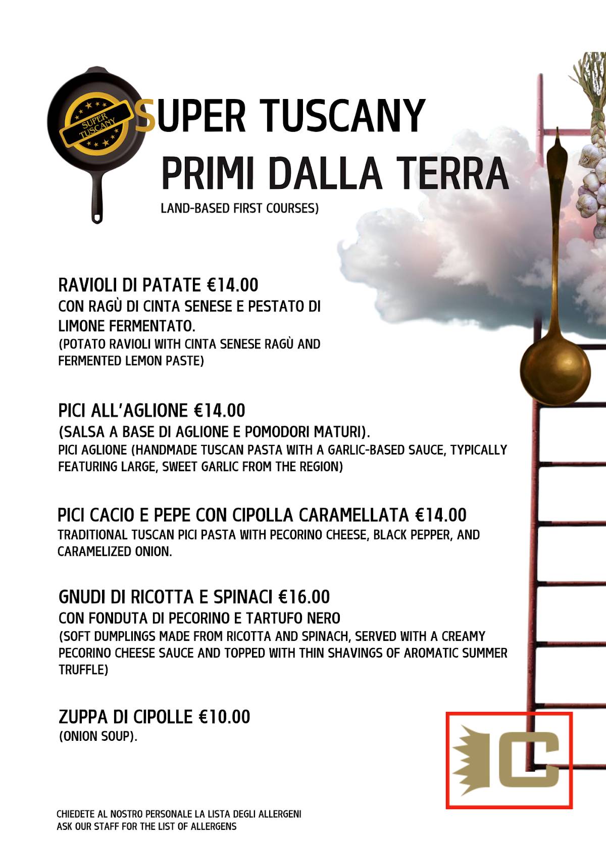 Menu di CENTRALE Ristorante Pizzeria 