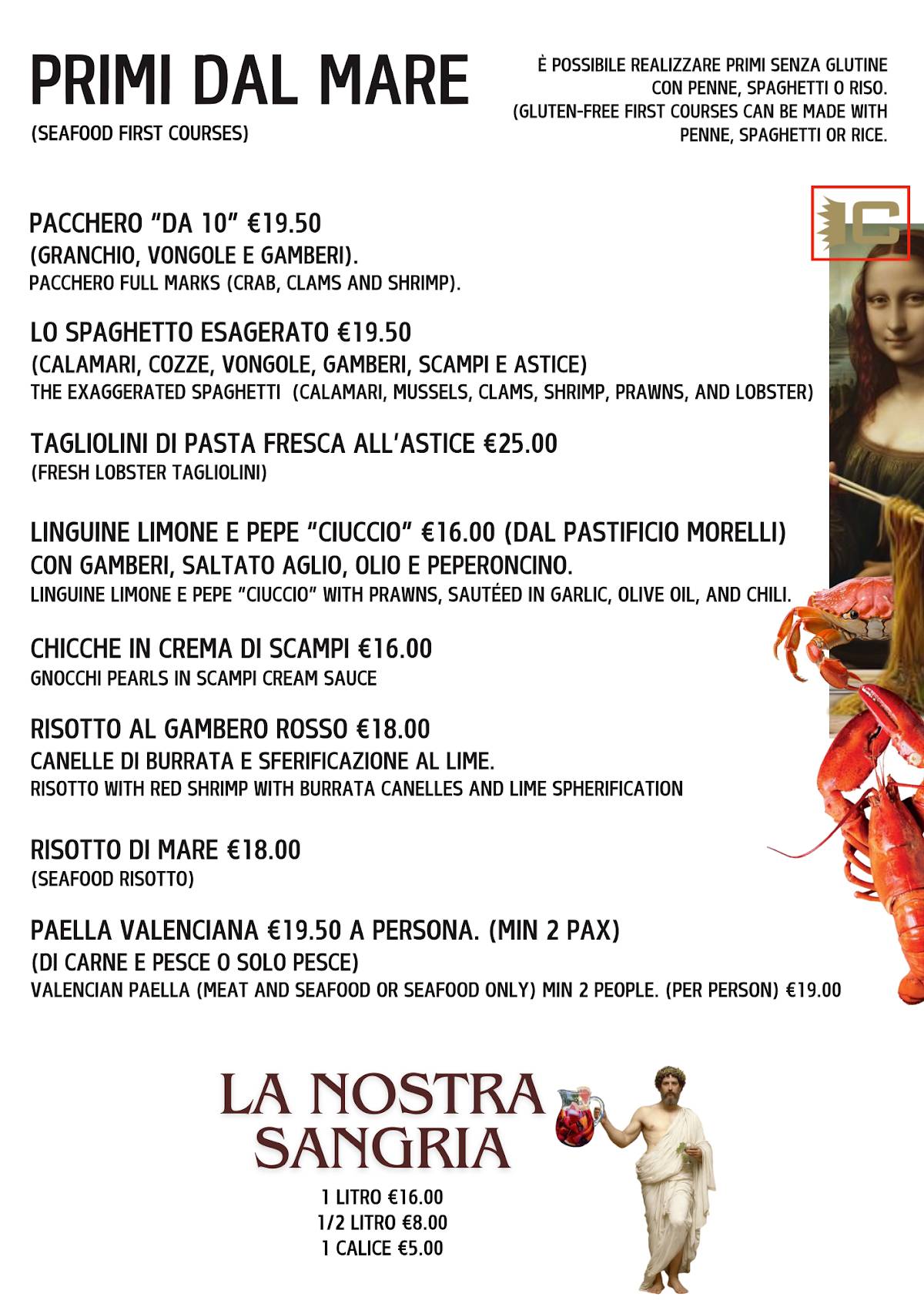 Menu di CENTRALE Ristorante Pizzeria 