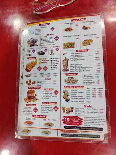 CHICK BLAST menu