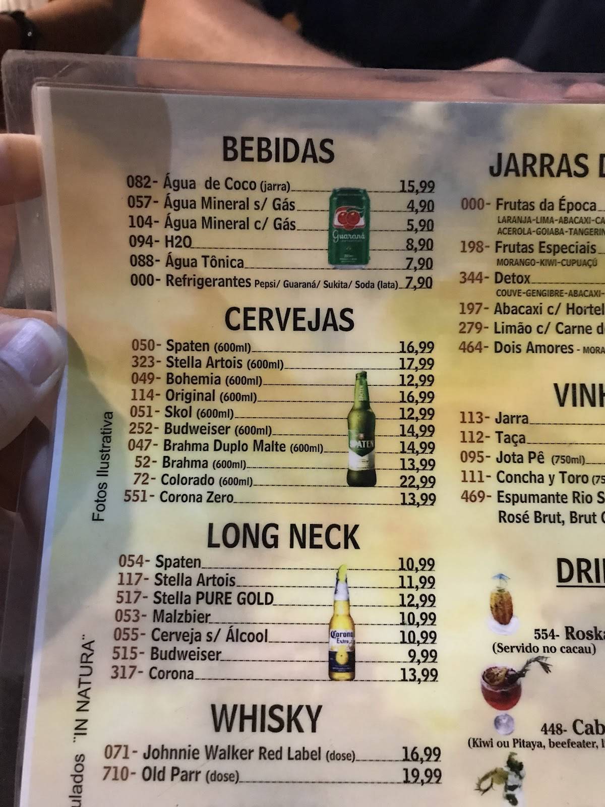 Cabana do João cardápio